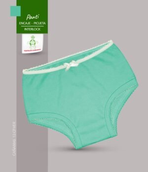 Panti Con Encaje y Picueta En Tela Interlock Para Bebes, Niñas y Adolescentes