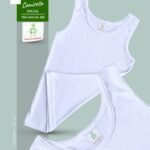 Camiseta Con Tiras Anchas y Encaje En Tela Rib, Para Niñas y Adolescentes