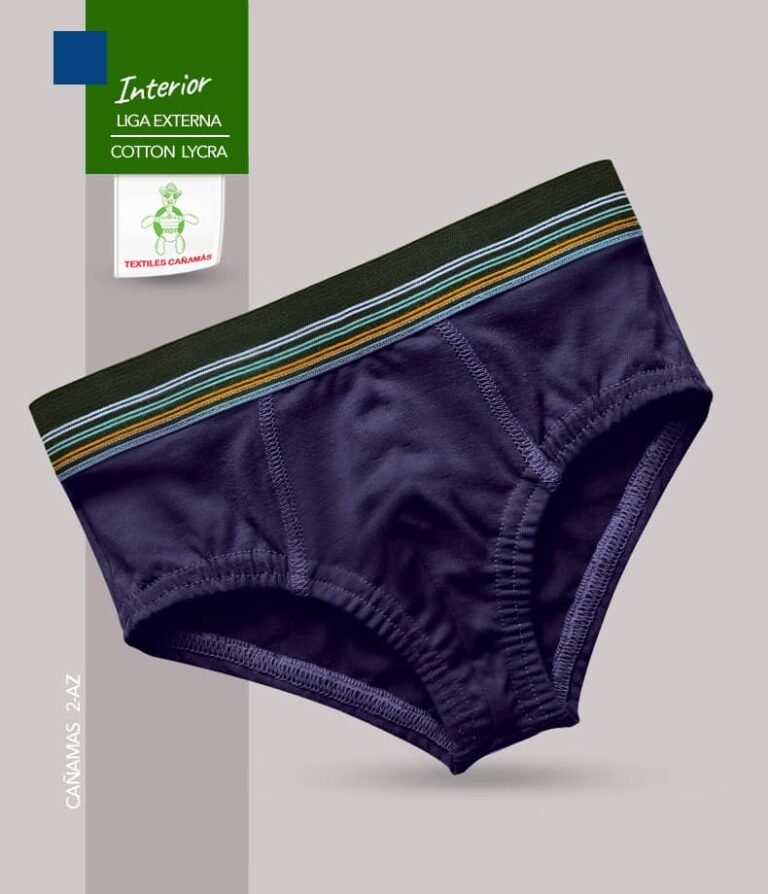 Interior Azul Oscuro Con Liga Externa, Tela Cotton Lycra, Para Niños y Adolescentes