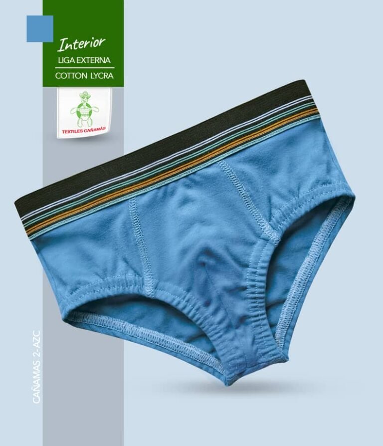 Interior Azul Claro Con Liga Externa, Tela Cotton Lycra, Para Niños y Adolescentes