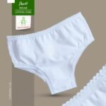 Panti Con Encaje Blanco En Tela Cotton Lycra Para Bebes, Niñas y Adolescentes