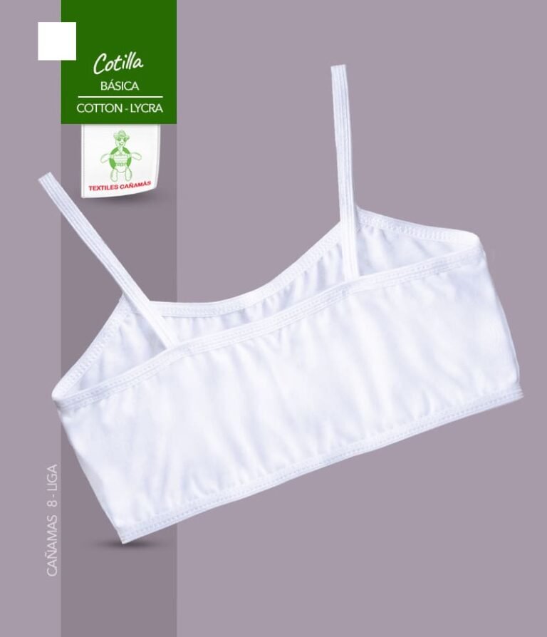 Cotilla Básica En Tela Cotton Lycra Para Niñas y Adolescentes