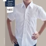Camisa escolar blanca con botones unisex